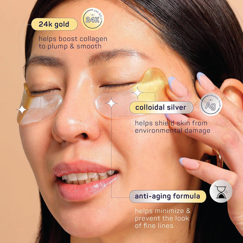 SpaLife Beauty Anti-Aging Under Eye Masks – Hydrogel Eye Patches for Fine Lines & Dryness, 24 Pairs