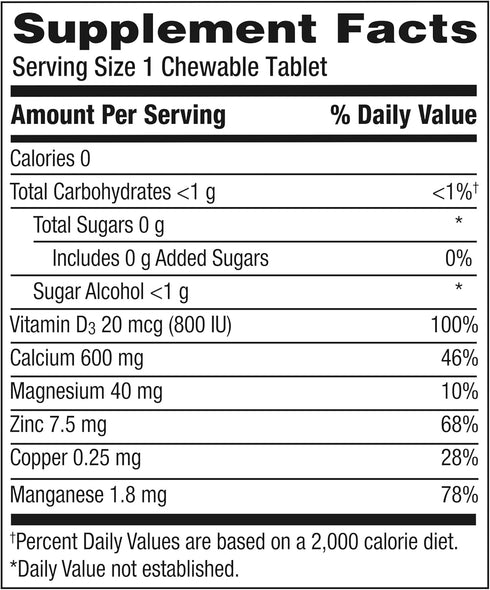 Caltrate Chewables 600 +D3 Plus Minerals, Sugar Free, Cherry, Orange & Fruit Punch, 90 Count
