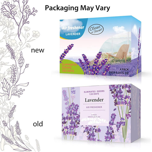 Air Freshener for Home, 4 Pack, Lavender Essential Oils, Odor Eliminator for Small Areas, Up to 120 Days