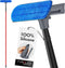 Tyroler 2-in-1 High Window Cleaner Squeegee, 12"-80" Anti-Rust Handle for Scratch-Free Durability