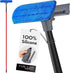 Tyroler 2-in-1 High Window Cleaner Squeegee, 12"-80" Anti-Rust Handle for Scratch-Free Durability