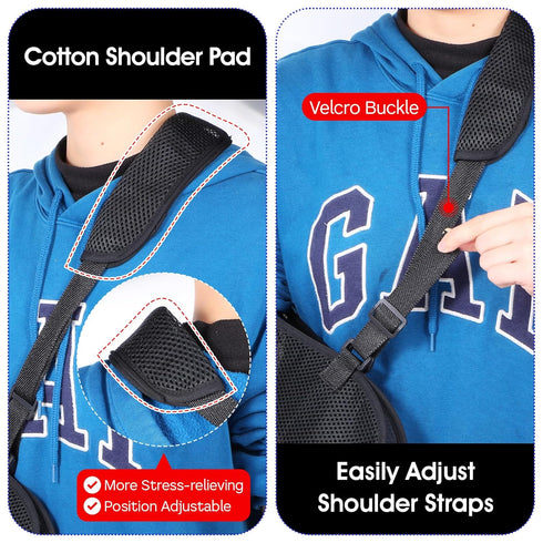 Wanmu Immobilizer, Arm Sling for Women and Men, Lightweight Shoulder Brace Comfortable Medical Sling for Shoulder
