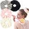 Ivyu Large Microfiber Hair Drying Scrunchies Towel for Curl Hair - Anti Frizz Absorbent Fast Terry Cloth Scrunchy