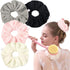 Ivyu Large Microfiber Hair Drying Scrunchies Towel for Curl Hair - Anti Frizz Absorbent Fast Terry Cloth Scrunchy