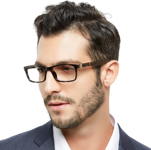 OCCI CHIARI Men Reading Glasses, 2.5 Magnifier Readers, Multiple Magnification Options from 1.0 to 6.0