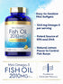 Carlyle Mini Fish Oil Softgels, 2010 mg, 200 Omega-3 Pills, Non-GMO & Gluten Free Supplement