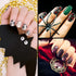 Maitys 168 Pcs Halloween Goth Full Wrap Nail Stickers, 12 Sheets Skull Self Adhesive Nail Polish Strips for Women DIY