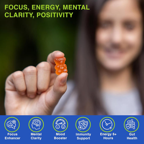 Vemax Gummies Immune Gummy Ashwagandha and Lions Mane Mushroom for Adults - Organic - Reishi, Maitake, Chaga