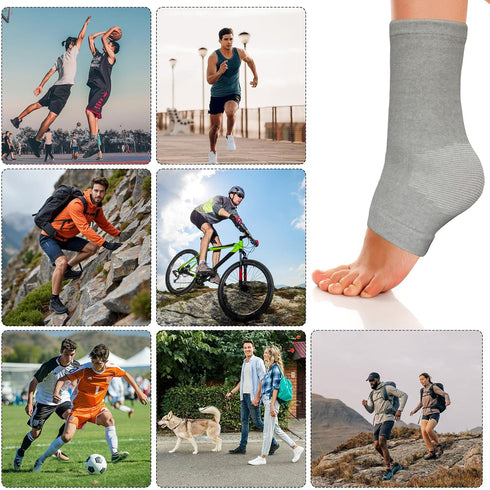LUODAKA Ankle Compression Sleeve, Foot Compression Sleeve, Soft and Breathable Foot Sleeves, Foot Pain Relief Socks