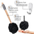 Slick Loofah with Long Handle - Back Scrubber and Shower Supplies for Bathing