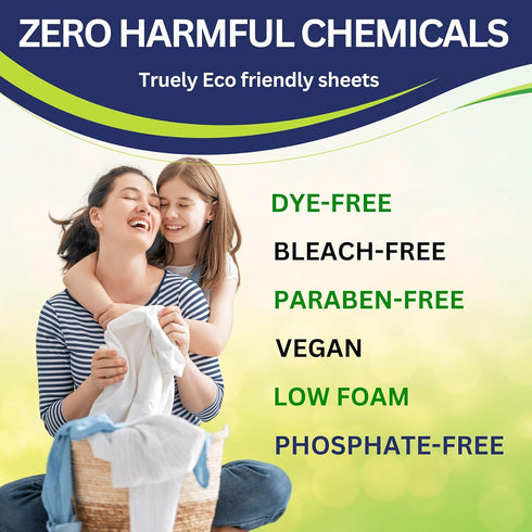 SCENT-32 Travel Laundry Detergent Sheets, Liquidless Washer Sheet, Eco Friendly Laundry Sheets Detergent