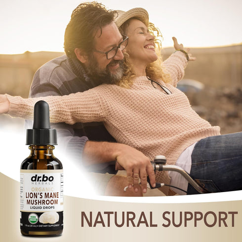 Organic Lion's Mane Mushroom Supplement Drops - 1oz Liquid Tincture for Focus, Brain Health, Vegan Nootropic