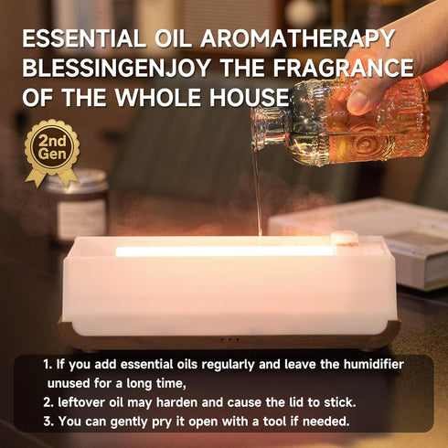 Humidifier,7 TMEHM Sound Reactive Flame Air Diffuser Colors Aromatherapy Essential Oil Diffuser,Ultrasonic Aroma