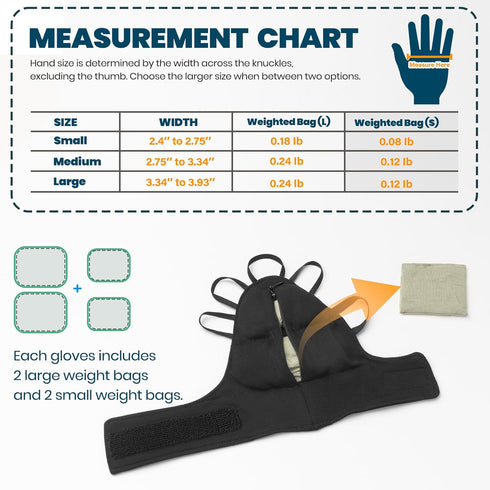 Adjustable Weighted Gloves for Hand Tremors, Steel Weight Gloves for Enhanced Stability, Hand Stability Aid for
