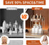YCIA&DONE 360 Rotating Makeup Organizer - High Capacity 2 Tiers Cosmetic Skincare Perfume Organizer (Clear White)