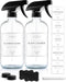 Vine Creations Glass Spray Bottles: 2 Pack, 16 oz Clear Glass Misters for Cleaning Solutions, Plant Care with