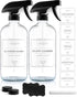 Vine Creations Glass Spray Bottles: 2 Pack, 16 oz Clear Glass Misters for Cleaning Solutions, Plant Care with