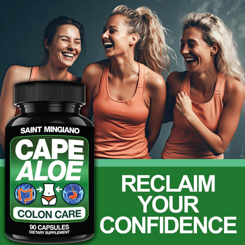Cape Aloe Colon Cleanse, Detox & Flush - 90 Capsules, Gentle Constipation Relief and Natural Herbal Laxative
