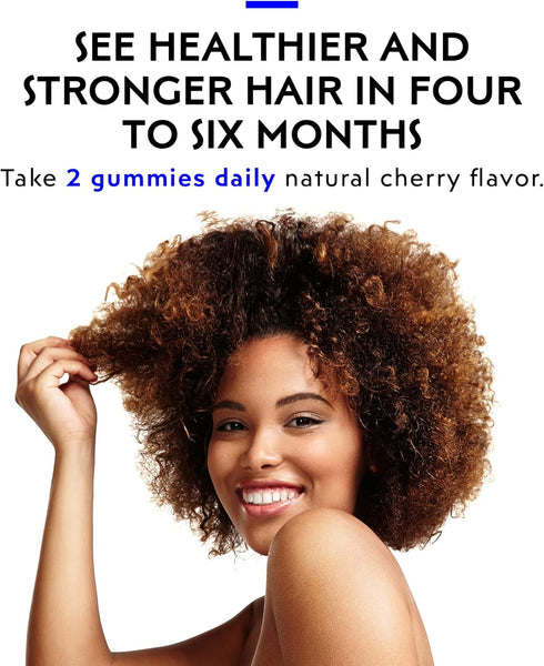 Elon Biotin Gummies - 120 Count Cherry Biotin Chewable Vitamins for Hair, Skin & Nails, Supports Hair Growth