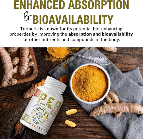 1500 MG Palmitoylethanolamide with Luteolin 98% & Turmeric, High Absorption Micronized Pea Supplement, 60 Tablets, USA