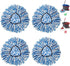 BonusLife 4-Pack Mop Head for O-Ceda RinseClea Spin Mop Refill - Easy Cleaning Microfiber Replacement