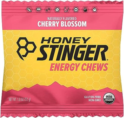 Honey Stinger Organic Cherry Blossom Energy Chew - 12 Pack, 21.6 Ounce, Gluten Free
