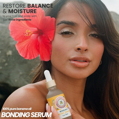 Hair & Scalp Bonding Serum - Repairs, Strengthens & Boosts Hair - Protects Against Damage - Infused with Banana Oil for All Hair Types - Enhances Softness & Shine - 1 Count