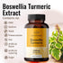 Boswellia Turmeric Capsules, Joint, Digestion & Brain Support with Organic Black Pepper Extract - 100 Capsules