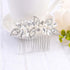 Kercisbeauty Silver Side Combs - Bridal Hair Combs with Crystal Decorative Headpiece for Women Girls Evening Party