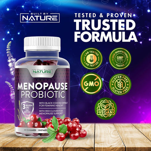 Gummy 60 Gummies Menopause Supplements for Women - Menopause Probiotic - Womens Menopause Relief for Hot Flashes, Night