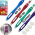 4pc Adult Medium Bristles Toothbrush with Caps, Comfort Hold Deep Clean, Cheek & Tongue Cleaner, Travel TSA Approved