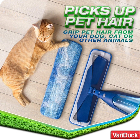 VanDuck Microfiber Mop Pads for Hardwood Floor Compatible with Bona Mop (3 Pack) - 18 Inch