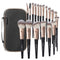 MAANGE 18 Pcs Professional Makeup Brushes Set with Case, Premium Synthetic Face Kabuki Brush Kit, Christmas Gift