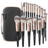 MAANGE 18 Pcs Professional Makeup Brushes Set with Case, Premium Synthetic Face Kabuki Brush Kit, Christmas Gift