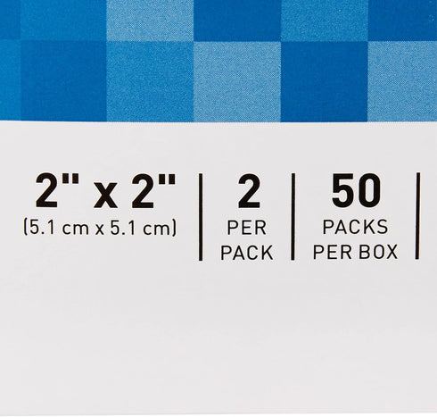 McKesson Non-Woven Sterile Sponges, 4-Ply, Polyester/Rayon, 2 in x 2 in, 2 per Pack, 50 Packs Total