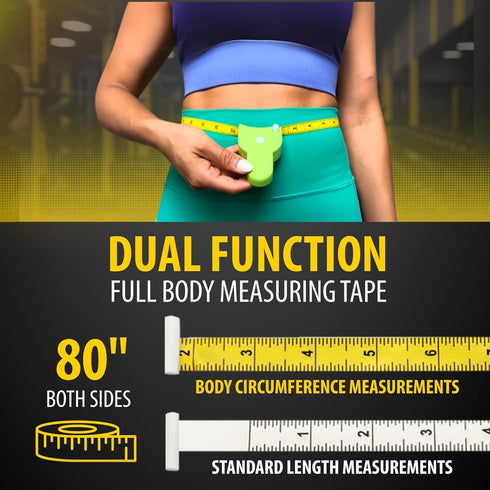 Perfect Body Tape Measure, 80 Inch Automatic Telescopic, Retractable for Body: Waist, Hip, Bust, Arms, White