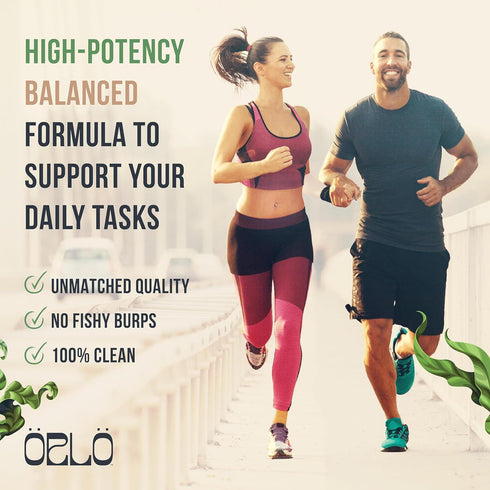Orlo Omega 3 - Vegan Triple Strength Omega 3 Supplement - Plant Based DHA & EPA Algae Oil, 60 Mini Softgels