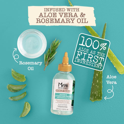 Maui Moisture Scalp Care Soothe & Strengthen Hair Serum - Rosemary Oil & Aloe Vera for Scalp Dryness, 3.3 fl. Oz