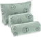 3 Pcs Makeup Bag Corduroy Set - Cute Preppy Cosmetic Bags for Women, Smile Small Pouch (Green, Smile Face)