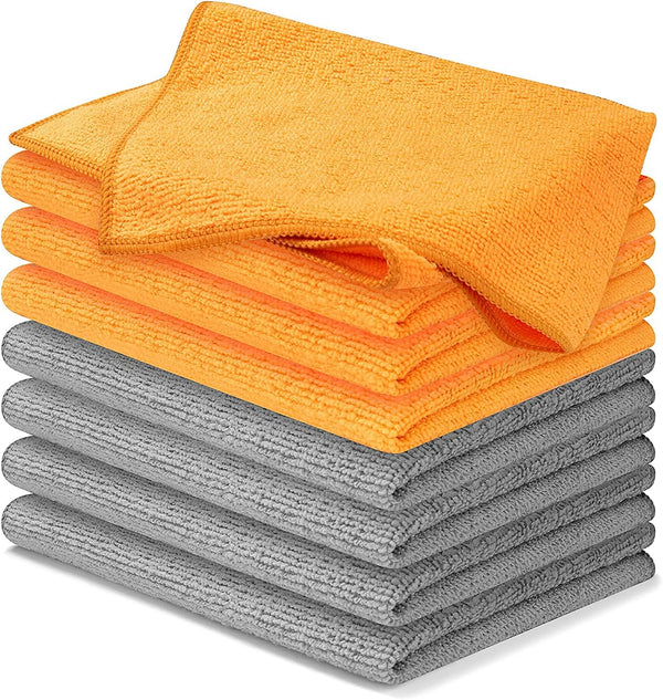 Microfiber Cleaning Cloth - 12x11 Inch Ultra Absorbent Towel for Streak-Free Shine, Lint Free, 12 Pack