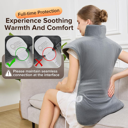 XIAOTONG 25"x37" 5 Mothers Day Gifts & Birthday Gifts for Wife Women Men Mom, Electric Weighted Pad for Neck Back