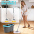 Set, 360 6 JOYMOOP Spin Mop and Bucket with Wash and Wringer Mop Head & Telescopic Handle, Reusable Microfiber Pads