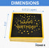 HOME-X Happy Birthday Black and Gold Paper Napkins - Square Party Napkins, 48 Count