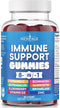 8 in 1 Immune Support Booster Gummies with Elderberry, Vitamin C, Zinc 50mg, Vitamin D 5000 IU, Turmeric, Ginger, B6,