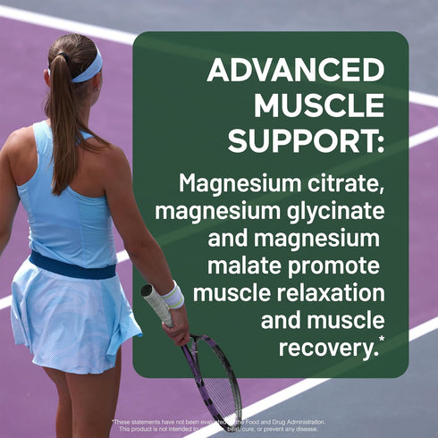 Smarter Nutrition Magnesium Complex - Chelated Magnesium Glycinate + Citrate, 180 Tablets for Sleep & Relaxation