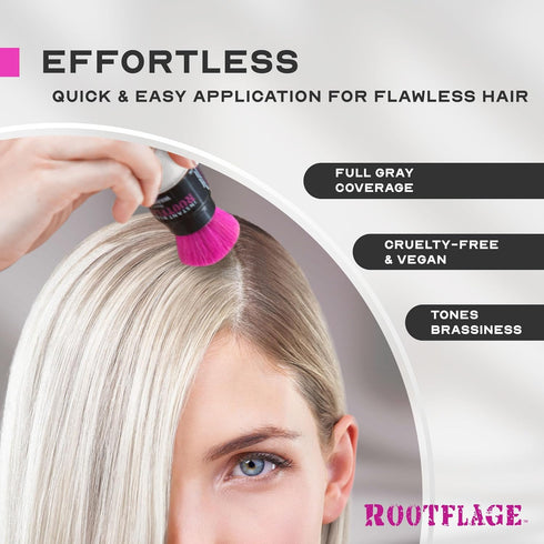 Root Touch Up Hair Powder - Temporary Gray Coverage, Thinning Hair Filler, Dry Shampoo - Platinum Blonde (01 Ice House)