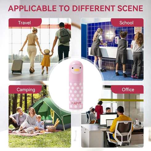 Travel Toothbrush Case, Cute Portable Toothbrush Holder with Cover for Camping, Home, School, Business (Pink)