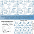 Bolsome 12Pcs French Style Wrapping Paper Blue White Vintage Village Printed Gift Wrap Paper Rustic French Toile Gift Wrap Paper for Wedding Bridal Shower Birthday DIY Craft