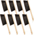 Tioncy 8 Pieces Wooden Dust Brush Hand Broom with Long Wood Handle, Soft Bristle Cleaning Brush for Outdoor Furniture