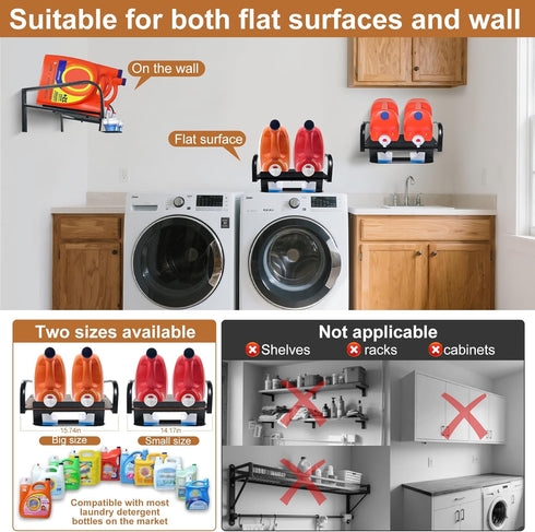 Suitiyibin Liquid Laundry Detergent Holder,laundry room hacks,Laundry Detergent Dispenser,Hanging Laundry Station